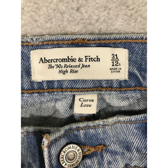 Abercrombie Fitch Jeans Women 31/12R The 90’s Relaxed High Rise Curve Love - Picture 6 of 12